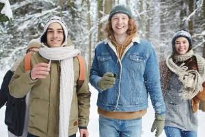 étudiants hiver montagne